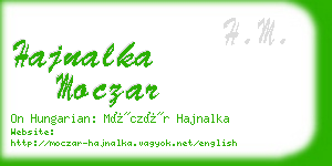 hajnalka moczar business card